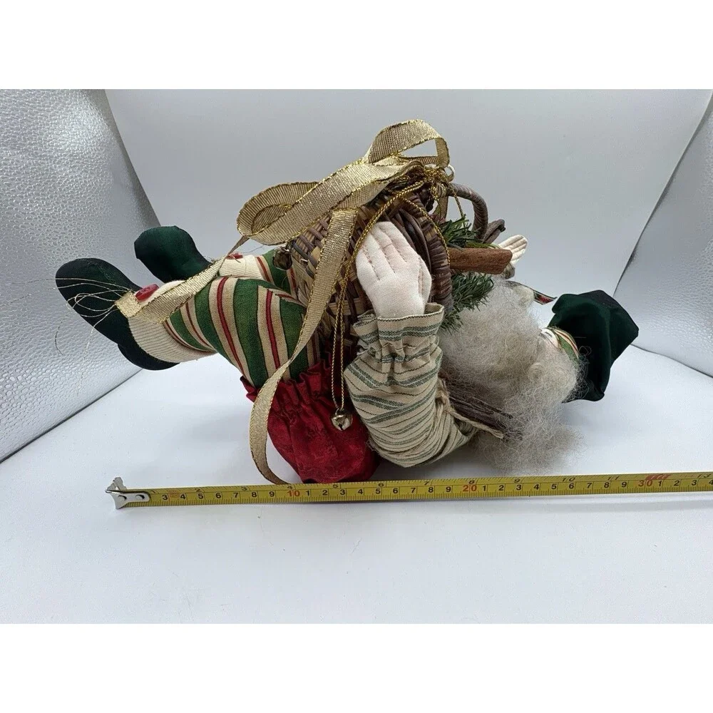 Vtg Old World Santa Claus Father Christmas Shelf Sitter Handmade Holiday Decor